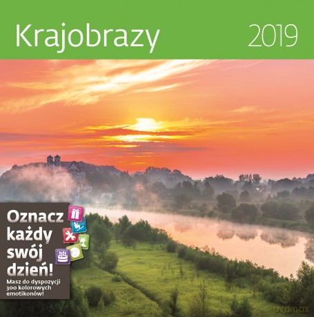 Kalendarz 2019 krajobrazy 30x30 z naklejkami [KALENDARZ]