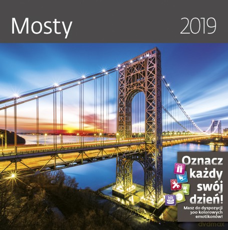Kalendarz 2019 mosty 30x30 z naklejkami [KALENDARZ]