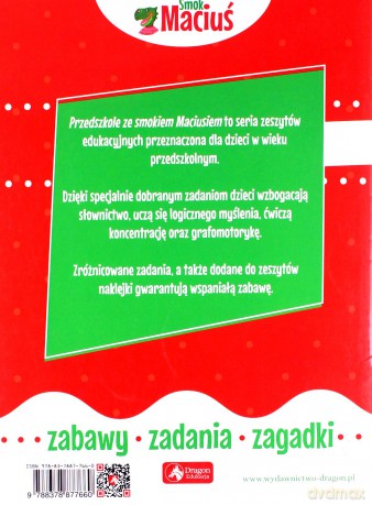 Przedszkole ze smokiem Maciusiem dla sześciolatków. Smok Maciuś [KSIĄŻKA]