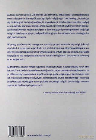Religia wobec wyzwań współczesności z perspektywy nauk społecznych - Irena Borowik [KSIĄŻKA]