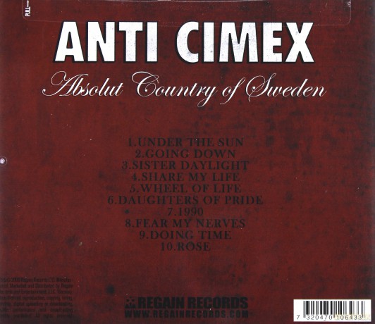 Anti Cimex: Absolut Country Of Sweden [CD]