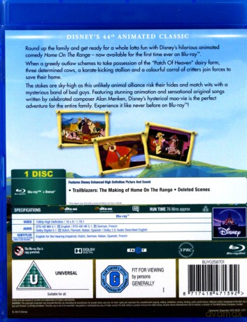 Home On The Range [Blu-Ray]