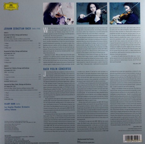 Hilary Hahn: Bach Violin Concertos [Winyl]