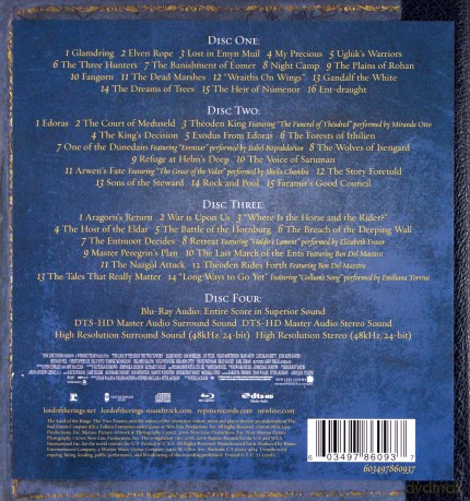 The Lord Of The Rings: The Two Towers soundtrack (Howard Shore) [3CD]+[Blu-Ray]
