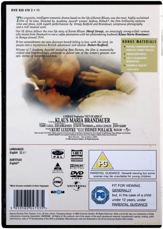 Out Of Africa [DVD]