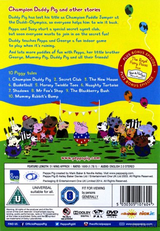 Peppa Pig Champion Daddy Pig And Other Stories [DVD]