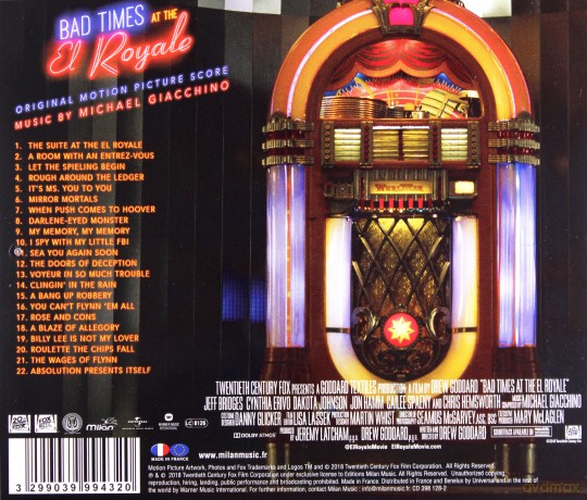 Bad Times at the El Royale soundtrack (Źle się dzieje w El Royale) (Michael Giacchino) [CD]