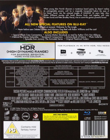 Jumanji 4K [Blu-Ray 4K]+[Blu-Ray]