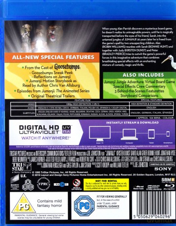 Jumanji (20th Anniversary Edition) [Blu-Ray]