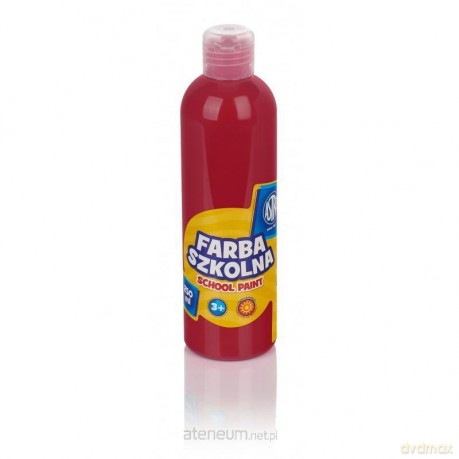 Farba szkolna ciemno czerwona 250 ml