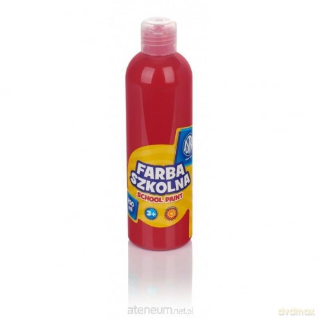 Farba szkolna czerwona 250 ml