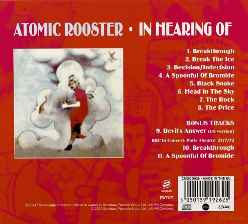 Atomic Rooster: In Hearing Of [CD]