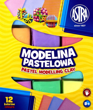 Modelina pastelowa 12 kolorów