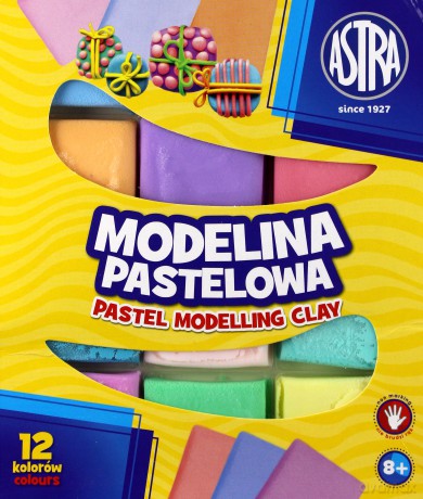 Modelina pastelowa 12 kolorów