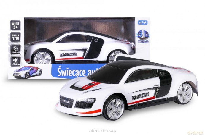 Świecące auto sportowe