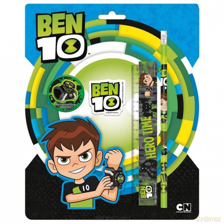 Zestaw 4 przyborów szkolnych Ben 10 10
