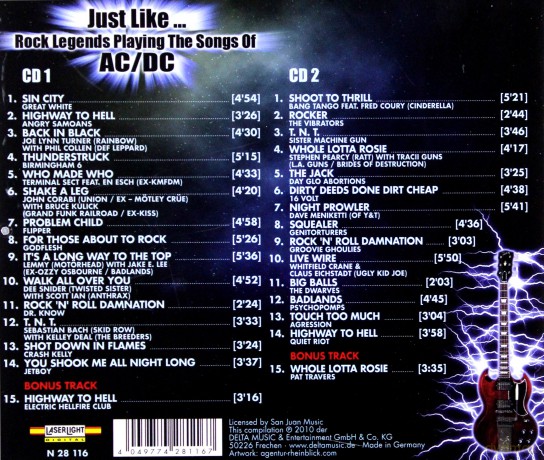 Just Like Rock Legends Playing The Songs Of AC/DC [2CD]