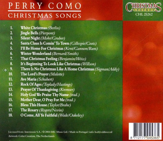 Perry Como: Perry Como - Christmas Songs [CD]