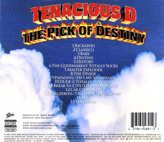 Tenacious D in The Pick of Destiny soundtrack (Tenacious D: Kostka Przeznaczenia) [CD]
