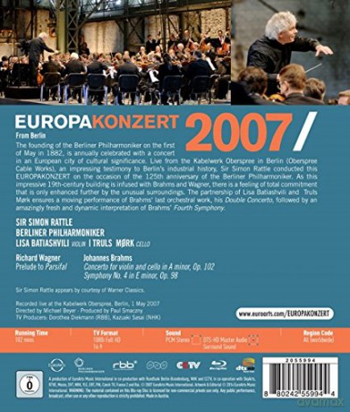 Batiashvili & Mork: Berliner Philharmoniker Europakonzert 2007 From Berlin - Simon Rattle, Lisa Batiashvili, Truls Mork [Blu-Ray]
