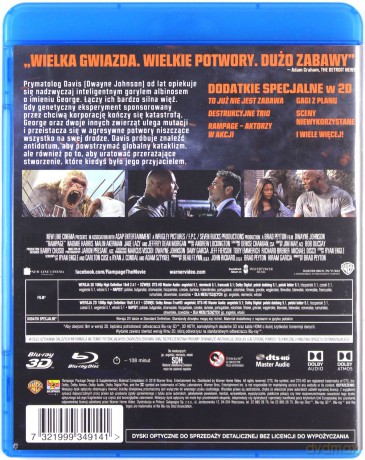 Rampage: Dzika furia 3D [Blu-Ray 3D]