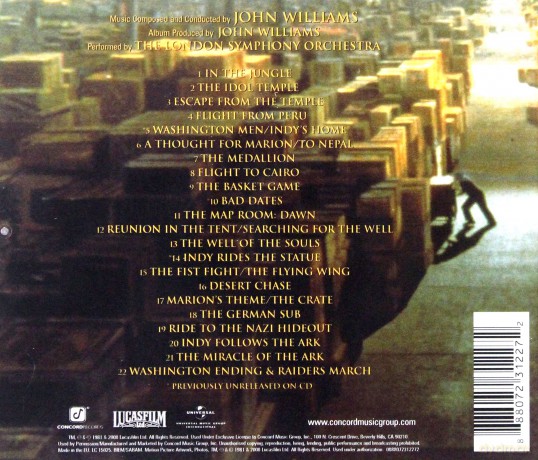 Raiders Of The Lost Ark soundtrack (Poszukiwacze zaginionej Arki) (John Williams) [CD]