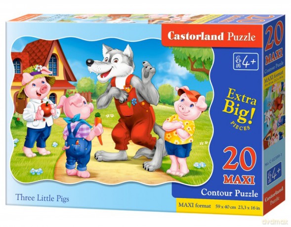 CASTORLAND 20 el. MAXI Trzy Małe Świnki [PUZZLE]