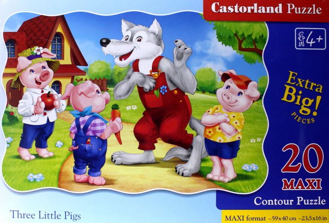CASTORLAND 20 el. MAXI Trzy Małe Świnki [PUZZLE]