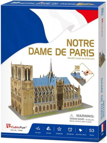 Puzzle 3D Katedra Notre Dame [PUZZLE]