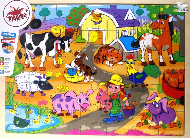 Puzzle drewniane - Wieś