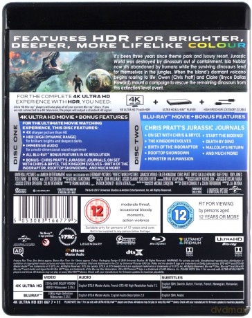 Jurassic World: Upadłe Królestwo [Blu-Ray 4K]+[Blu-Ray]
