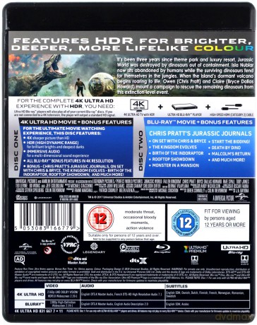 Jurassic World: Upadłe Królestwo [Blu-Ray 4K]+[Blu-Ray]