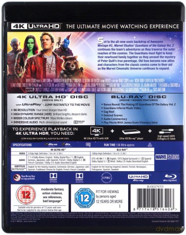 Guardians of the Galaxy vol. 2 [Blu-Ray 4K]+[Blu-Ray]