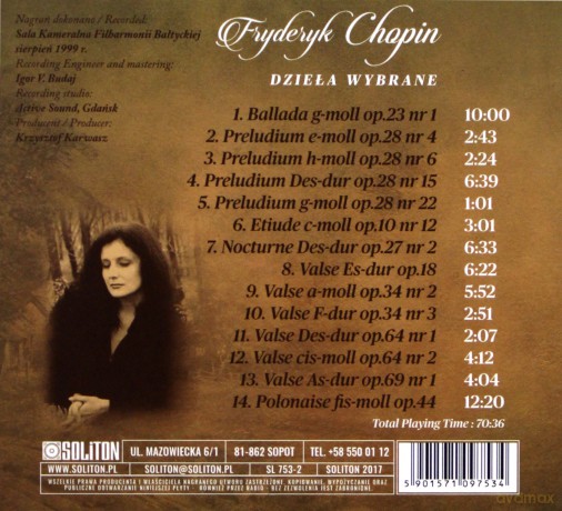 Aldona Dvarionaite: Fryderyk Chopin - Dzieła Wybrane [CD]