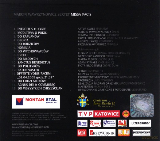 Marcin Wawrzynowicz Sextet: Missa Pacis [CD]