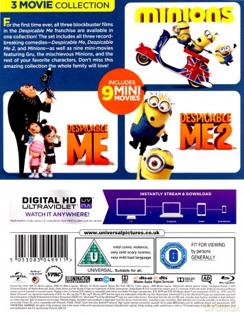Minions Collection: Despicable Me | Minionki rozrabiają | Minionki (Minionki | Jak ukraść Księżyc | Minionki rozrabiają) [3xBlu-Ray]