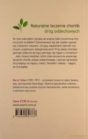 Choroby dróg oddechowych. Kuracje ziołowe - Maria Treben [KSIĄŻKA]