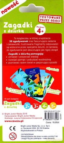 Czuczu Zagadki z dziurką 4+ [KSIĄŻKA]