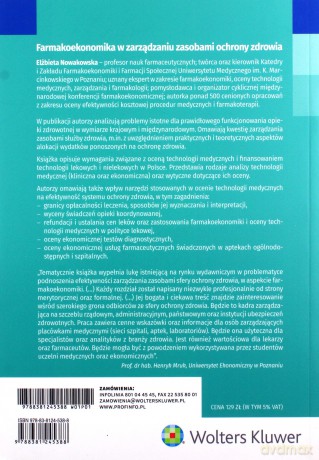 Farmakoekonomika w zarządzaniu zasobami ochrony - Elżbieta Nowakowska [KSIĄŻKA]