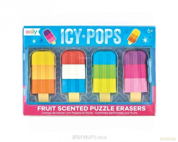 Gumki do ścierania Lody na Patyku 4 wzory