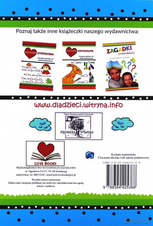 Kocham matematykę. Ćwiczenia dla klas 1-3 [KSIĄŻKA]