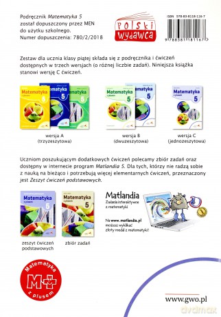 Matematyka Szkoła podstawowa 5 Z Plusem ćwiczenie wersja C [KSIĄŻKA]