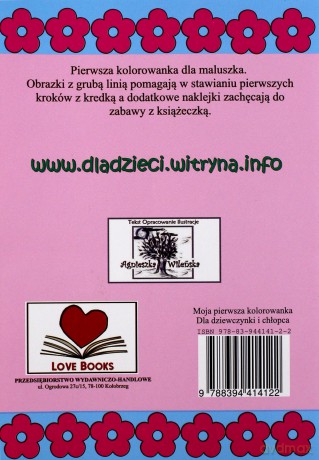 Moja pierwsza kolorowanka - Dla dziewczynki [KSIĄŻKA]
