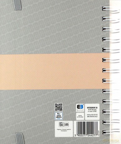 Notatnik organizer B6/105K z przekładkami B&B Pastel