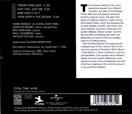 John Coltrane: Tenor Conclave [CD]