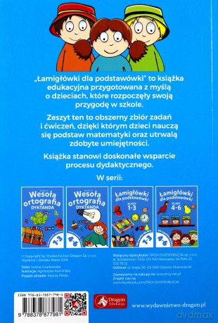 Łamigłówki dla podstawówki klasy 1-3 [KSIĄŻKA]