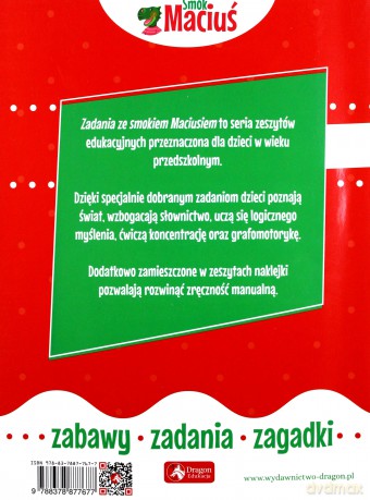 Zadania ze smokiem Maciusiem dla sześciolatków. Smok Maciuś [KSIĄŻKA]