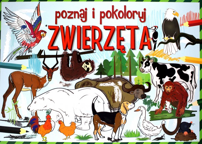 Zwierzęta. Poznaj i pokoloruj - Krzysztof Tonder [KSIĄŻKA]