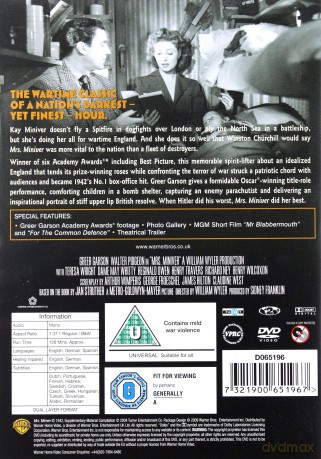 Mrs Miniver [DVD]