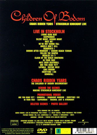 Children Of Bodom: Chaos Ridden Years Stockholm Knockout Live (digipack) [DVD]